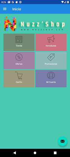 Android application NUZZ´SHOP screenshort