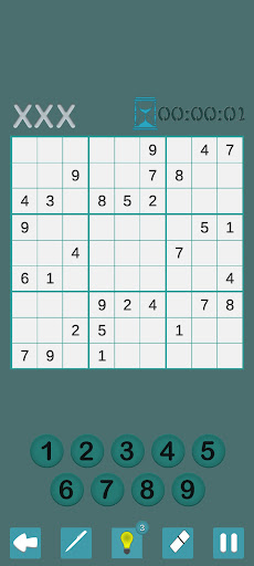 Android application Sudoku puzzle screenshort