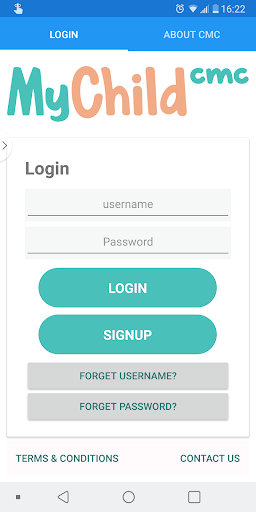 Android application MyChildCMC screenshort