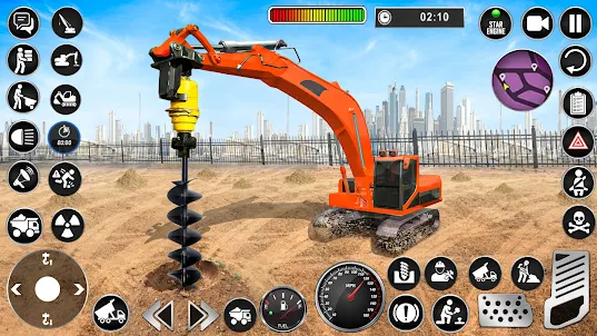 Heavy Drill Excavator Games