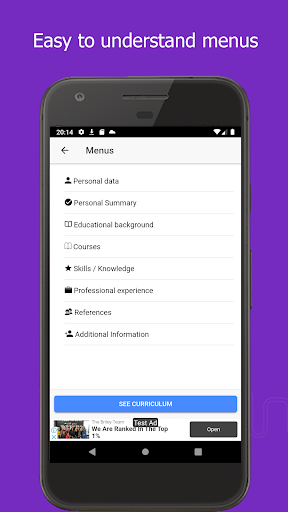 Resume Builder PDF, CV maker Screen 2