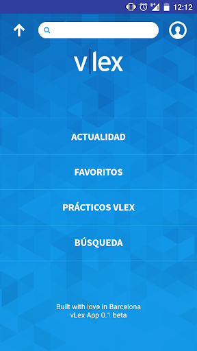 Android application vLex screenshort