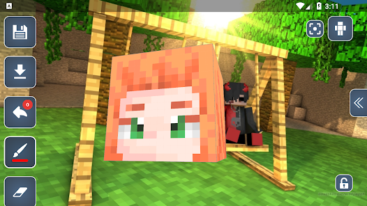 Screenshot of in-game skin editor