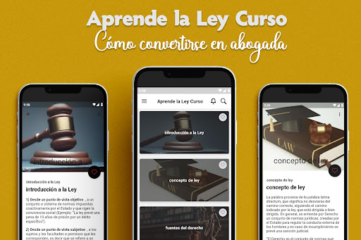 Android application Aprende la Ley Curso screenshort