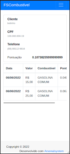 FsCombustiveis Fidelidade Screen 3