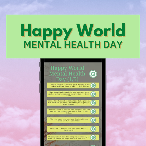 Android application Happy World Mental Health Day screenshort