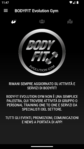Android application BODYFIT Evolution Gym screenshort