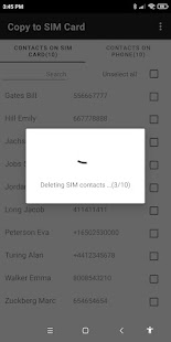 Copy to SIM Card Screenshot