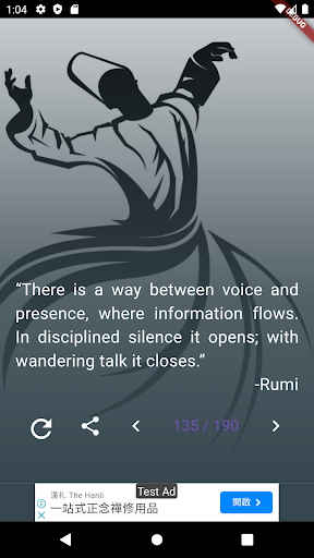 Android application Rumi Quotes screenshort