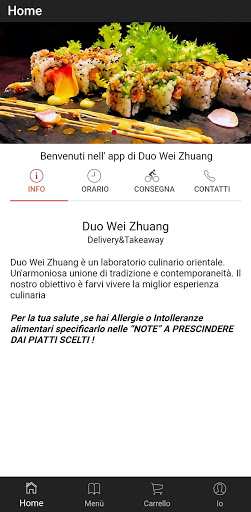 Android application Aji Ristorante screenshort