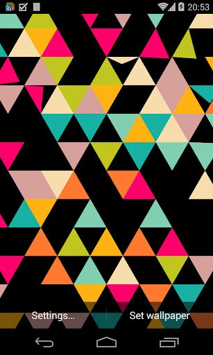 Colorful Triangles Screen 2