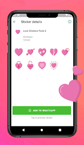 Captura de Pantalla 2 WAStickerApps Stickers De Amor android