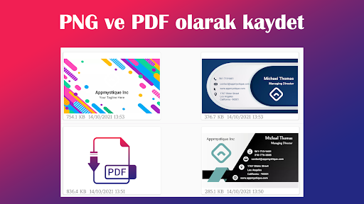 Kartvizit Üreticisi Android Uygulaması Ekran Görüntüsü 4