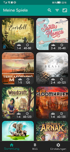Android application Board Game Shelf screenshort