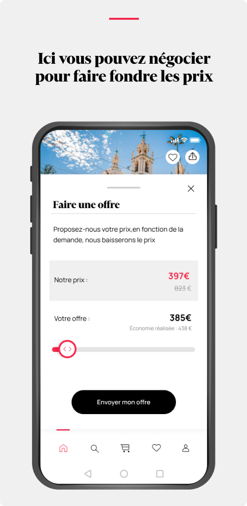 Android application Loisirs Enchères - Offres de voyages et bons plans screenshort
