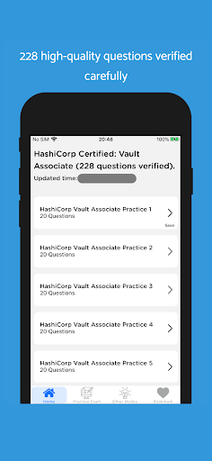Android application HashiCorp Vault Associate 2022 screenshort