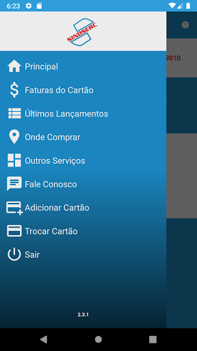 Cartão Sindserc Screen 2