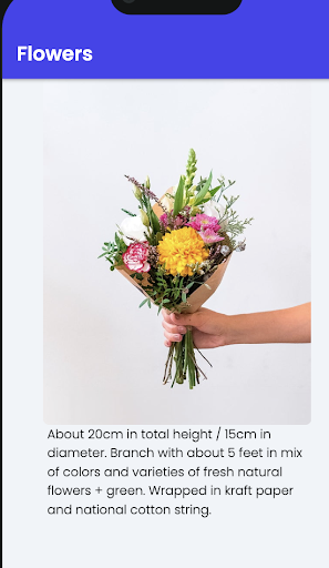 Android application Flowers App screenshort