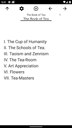 Android application Book, The Book of Tea screenshort