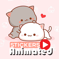 Mochi Peach Cat Stickers Animated For Whatsapp