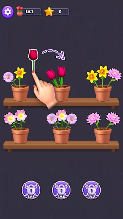 Game screenshot 花マージ - マッチパズル, フラワー, 花のゲーム mod apk