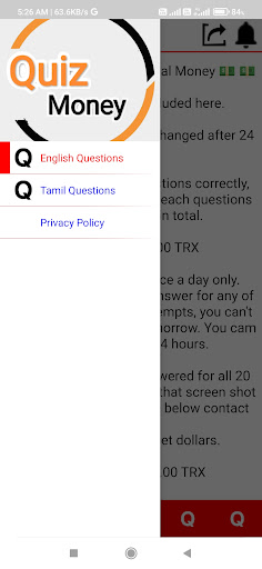 Quiz Money Screen 2