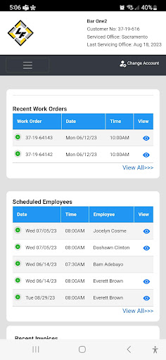 LF Customer Portal Screen 2