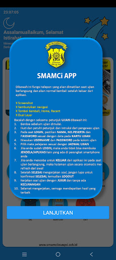 Android application EXAMBRO SMA MUH CILEUNGSI screenshort