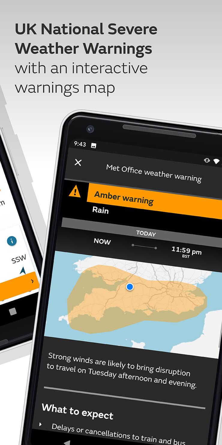 Android application Met Office Weather Forecast screenshort