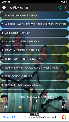 Android application Rindu Madinah - Aishwa 3 Nahla screenshort