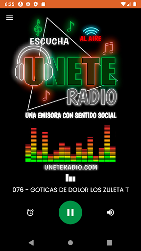 Unete Radio Screen 2