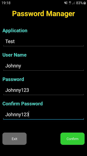 My Password Manager Screen 3