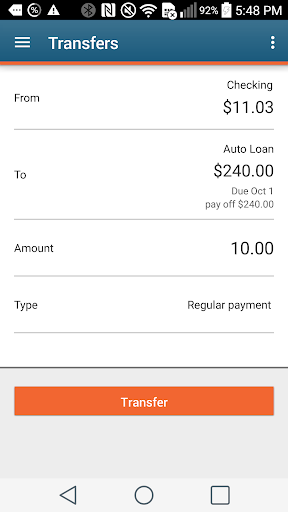 GE Credit Union Mobile Banking Screen 3