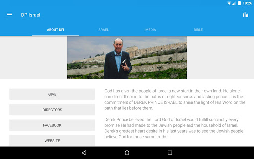 Screenshot of Derek Prince Israel