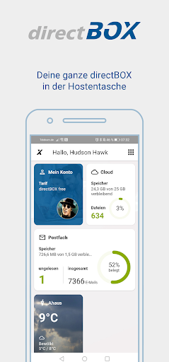 Android application directBOX screenshort