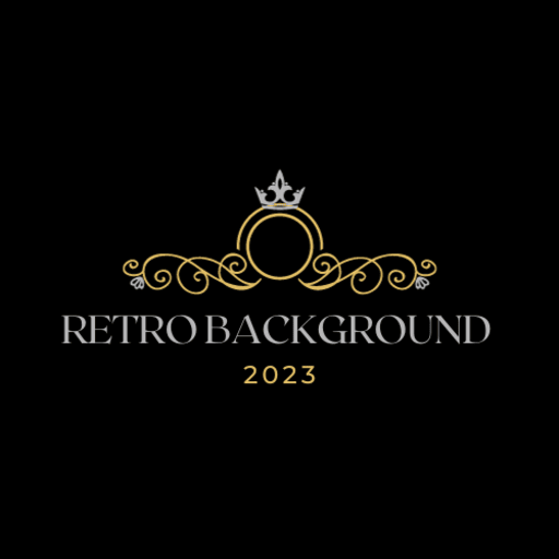 retro background logo