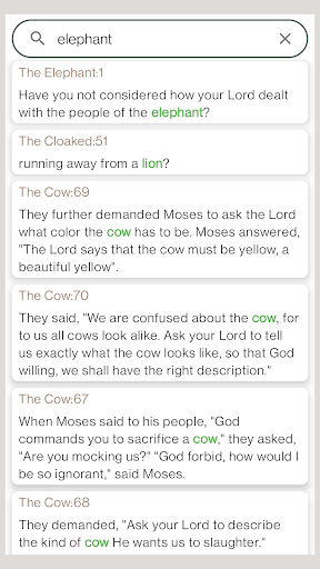 Android application Quran AI Search screenshort