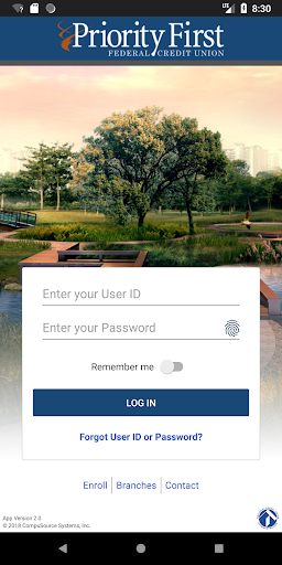 Android application Priority First FCU screenshort