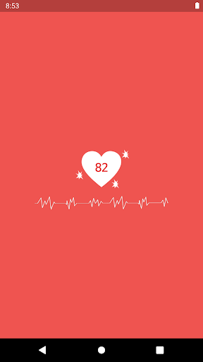 Android application normal pulse rate meter screenshort