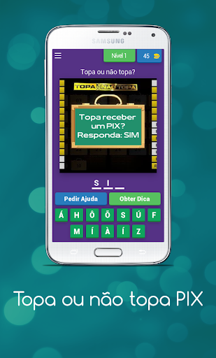 Android application TOPA OU NÃO TOPA PIX screenshort