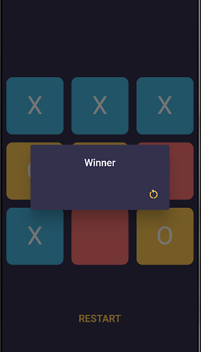 Android application tic tac toe screenshort