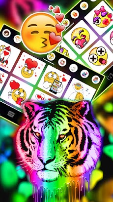 最新版、クールな Rainbow Neon Tiger のテのおすすめ画像4