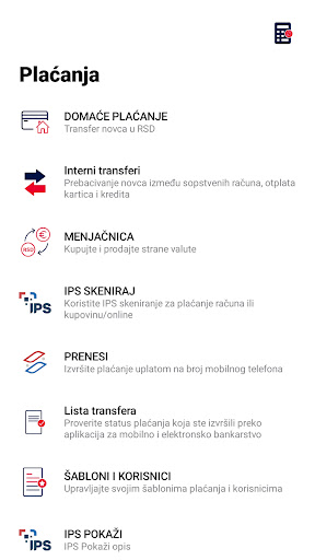 Eurobank Direktna m-banking Screen 3
