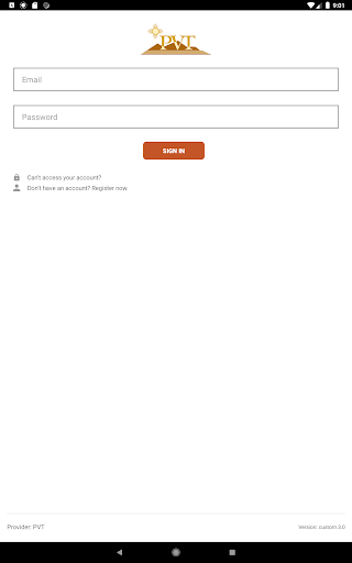 Screenshot of PVT Connect