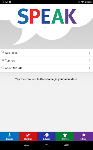 Screenshot of SPEAK