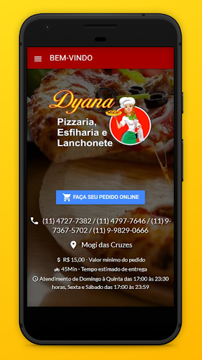Android application Pizzaria e Esfiharia Dyana screenshort