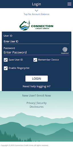 Android application Connection CU Mobile Banking screenshort