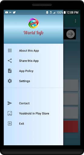 Android application World Info screenshort