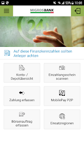 Migros Bank E-Banking Phone 1
