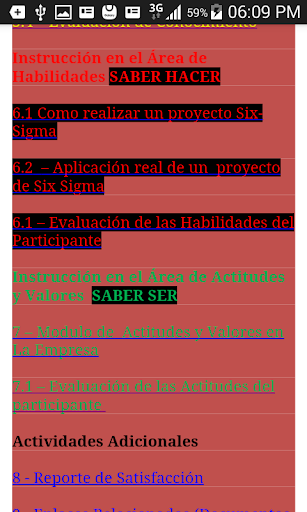 Six Sigma Screen 3